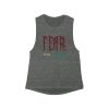 Women's Flowy Scoop Muscle Tank - Fear Is The Virus LOGO1