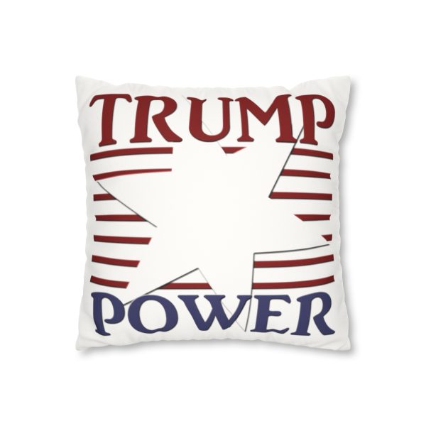 Faux Suede Square Pillow Case - TRUMP POWER - Image 4