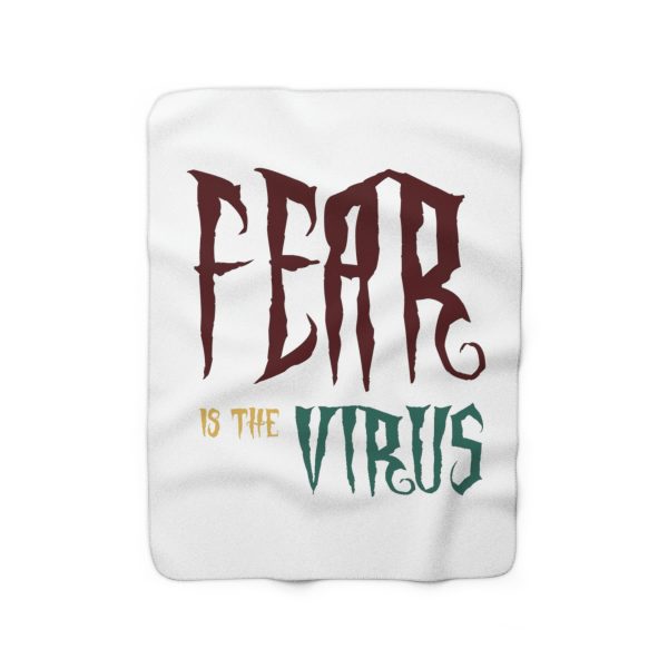 Sherpa Fleece Blanket Fear Is The Virus LOGO1