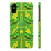 Slim Phone Cases - No Man Made Climate Change - Multi Green Geometric BG - Image 27