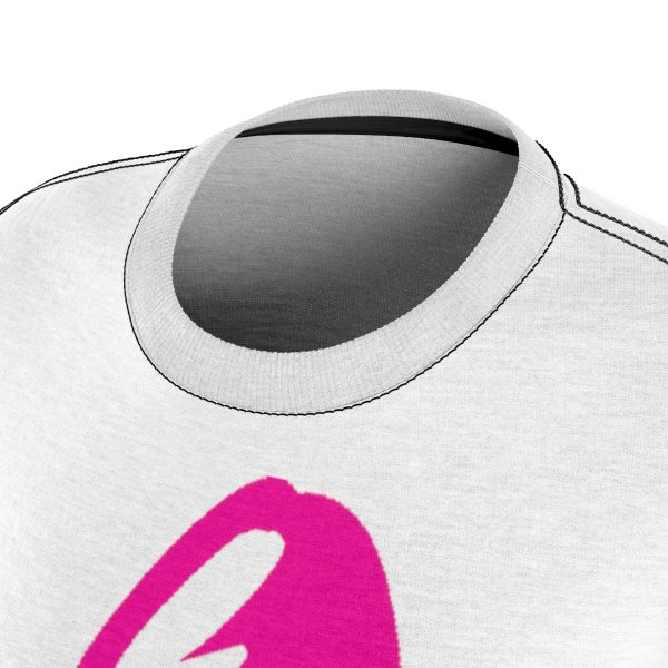 Women's Cut and Sew Tee (AOP) - Women Are Not Costumes (White BG) - Image 6