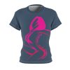 Women's Cut and Sew Tee (AOP) - Women Are Not Costumes (Denim Blue BG) - Image 7