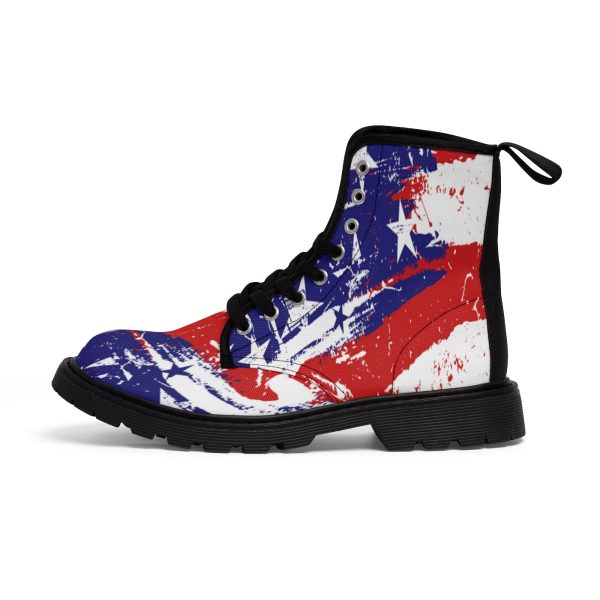 Women's Canvas Boots - Stars and Stripes - Image 15