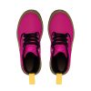 Women's Canvas Boots - Women Are Not Costumes (Dark Rose Pink BG) - Image 7