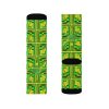 Sublimation Socks - No Man Made Climate Change - Multi Green Geometric BG - Image 8