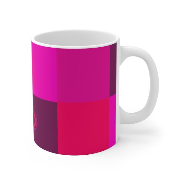 White Ceramic Mug - Women Are Not Costumes (Multi Pinks and Purple BG) - Image 3