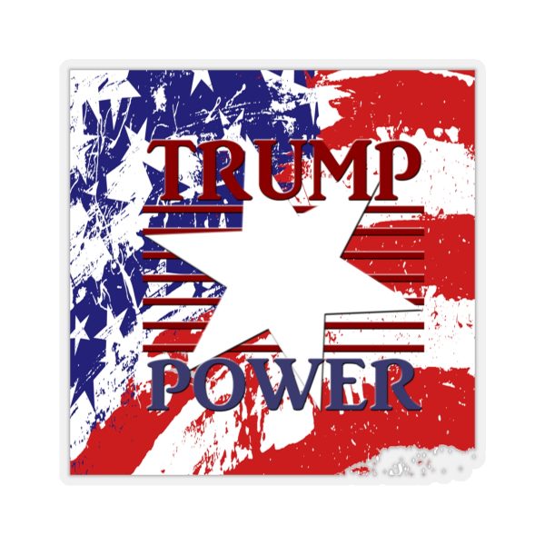 Kiss-Cut Stickers - TRUMP POWER - Stars and Stripes - Image 2