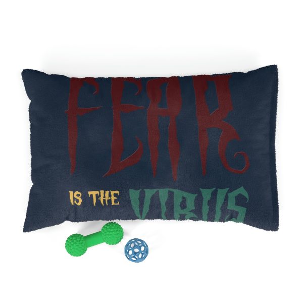 Pet Bed Fear Is The Virus LOGO1 ((Dark Blue BG) - Image 3