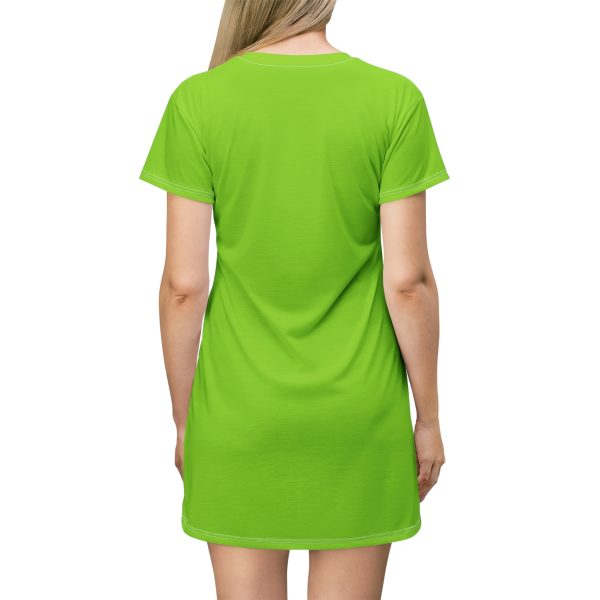 T-Shirt Dress (AOP) The Great Awakening (Olive Green BG) - Image 3