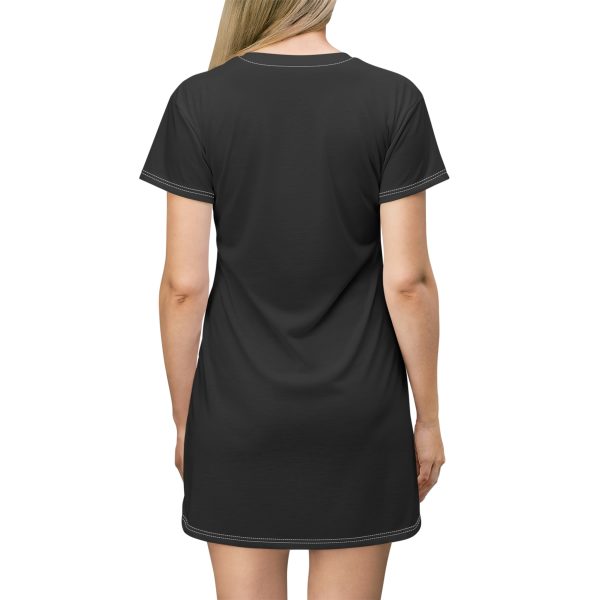 T-Shirt Dress (AOP) - They Lied To Us About Everything (Black BG) - Image 3