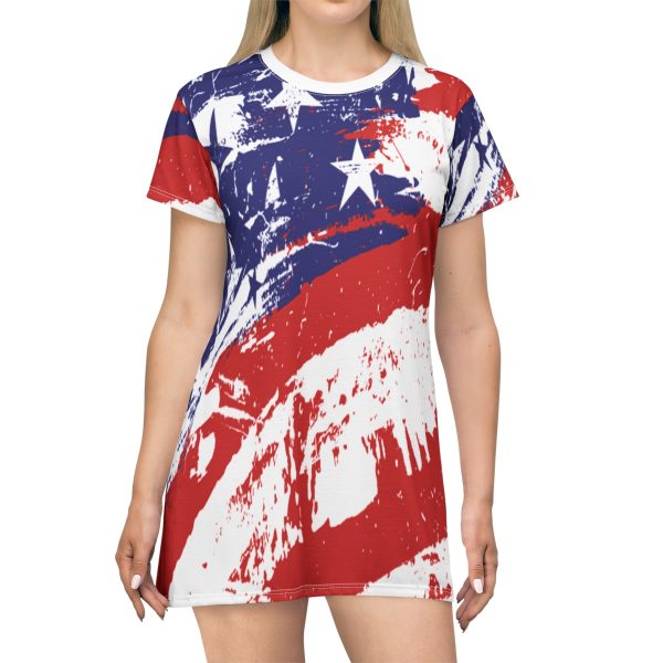 T-Shirt Dress (AOP)- Stars and Stripes