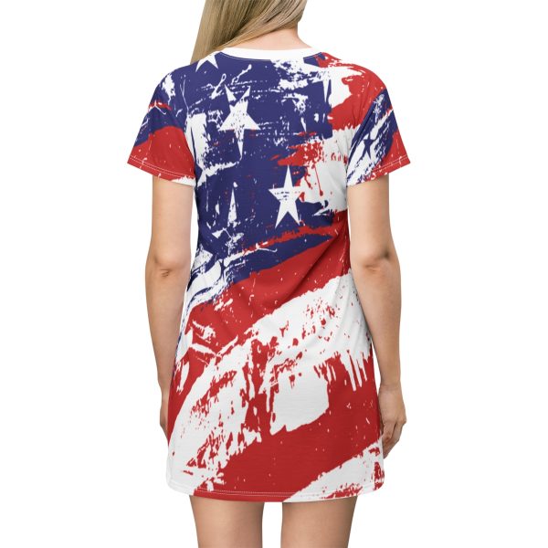 T-Shirt Dress (AOP)- Stars and Stripes - Image 3