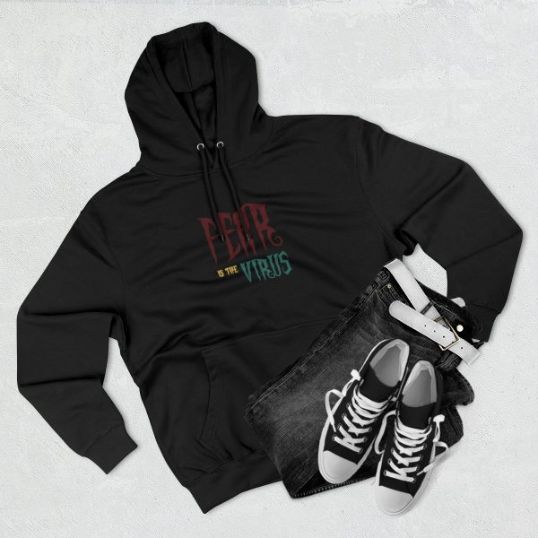 Unisex Premium Pullover Hoodie - Fear Is The Virus LOGO1