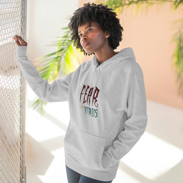 Unisex Premium Pullover Hoodie - Fear Is The Virus LOGO1 - Image 14