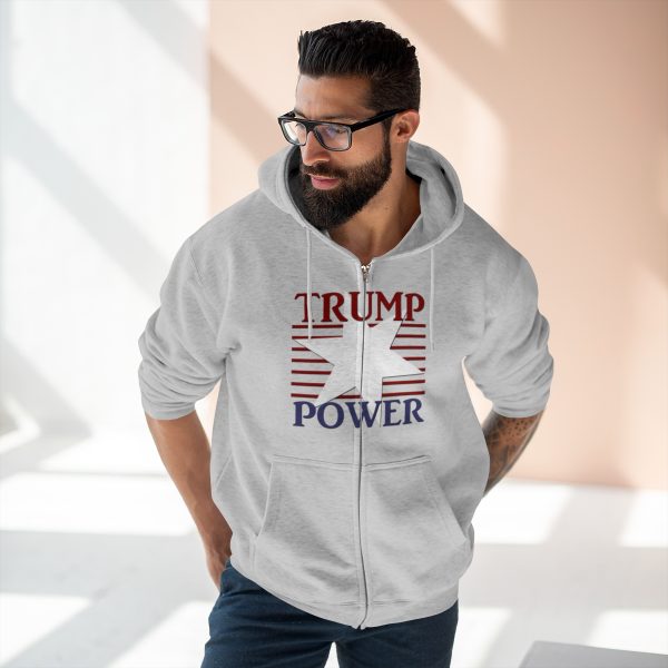 Unisex Premium Full Zip Hoodie - TRUMP POWER - Image 6