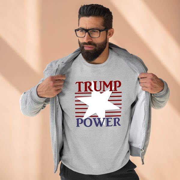 Unisex Premium Crewneck Sweatshirt - TRUMP POWER - Image 13