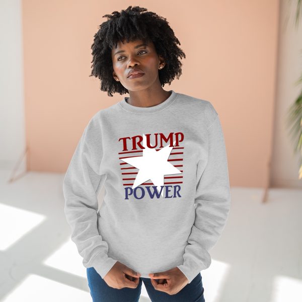 Unisex Premium Crewneck Sweatshirt - TRUMP POWER - Image 14