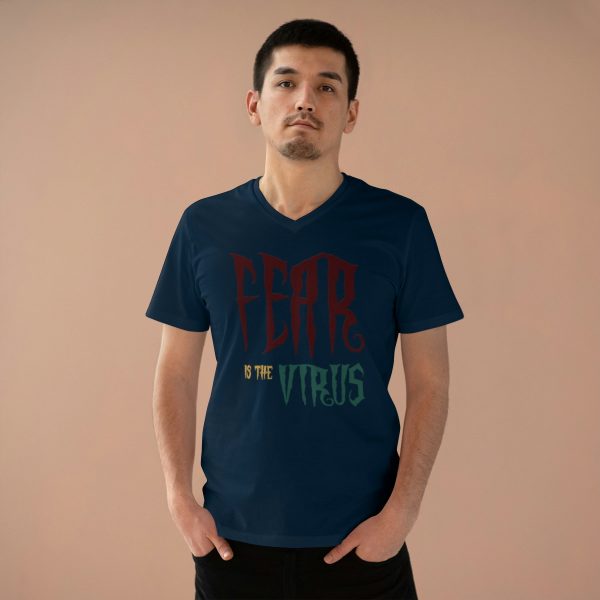 Men’s Presenter V-neck - Fear Is The Virus LOGO1