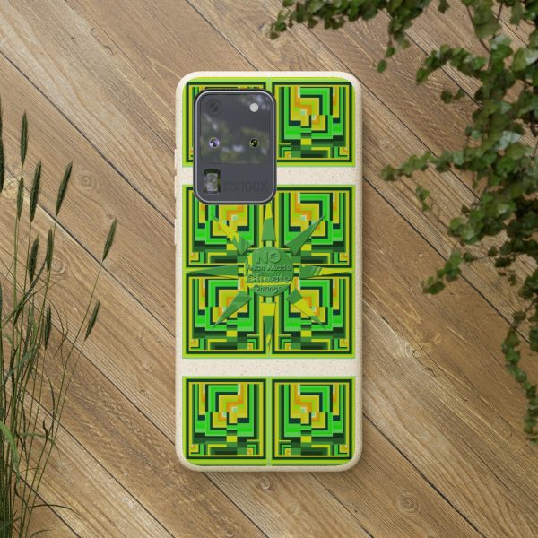 Biodegradable Cases - No Man Made Climate Change - Multi Green Geometric BG - Image 198