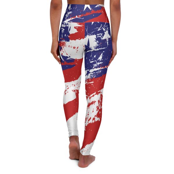 High Waisted Yoga Leggings (AOP)- Stars and Stripes - Image 2