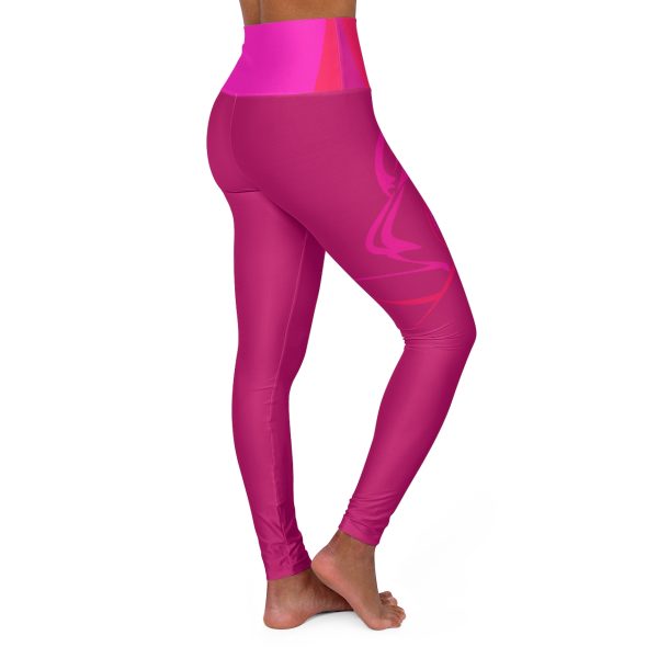 High Waisted Yoga Leggings (AOP) - Women Are Not Costumes (Multi Pinks BG) - Image 4