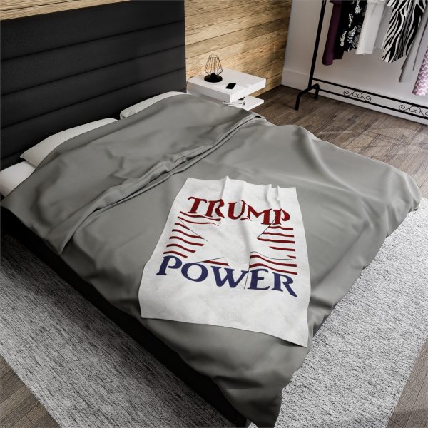 Velveteen Plush Blanket - TRUMP POWER - Image 20