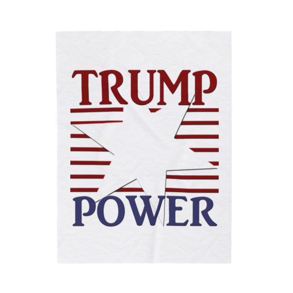 Velveteen Plush Blanket - TRUMP POWER - Image 9