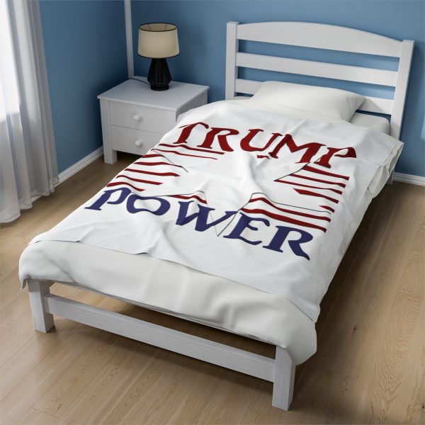 Velveteen Plush Blanket - TRUMP POWER - Image 11