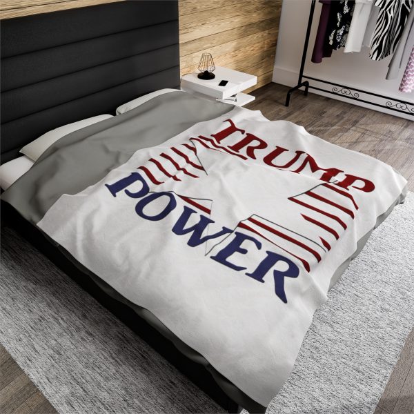 Velveteen Plush Blanket - TRUMP POWER - Image 4