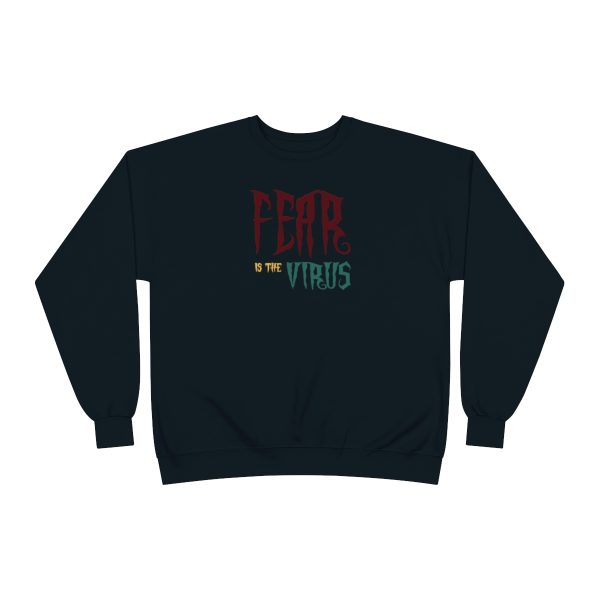 Unisex EcoSmart® Crewneck Sweatshirt - Fear Is The Virus LOGO1 - Image 21