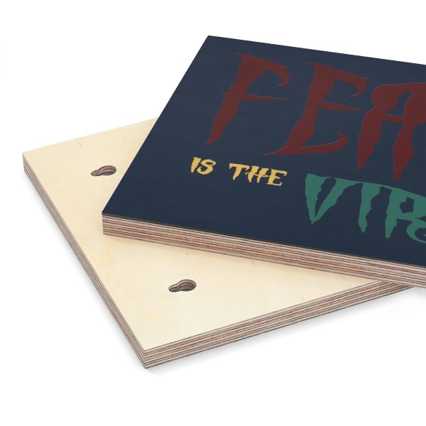 Wood Canvas Fear Is The Virus LOGO1 (Dark Blue BG) - Image 4
