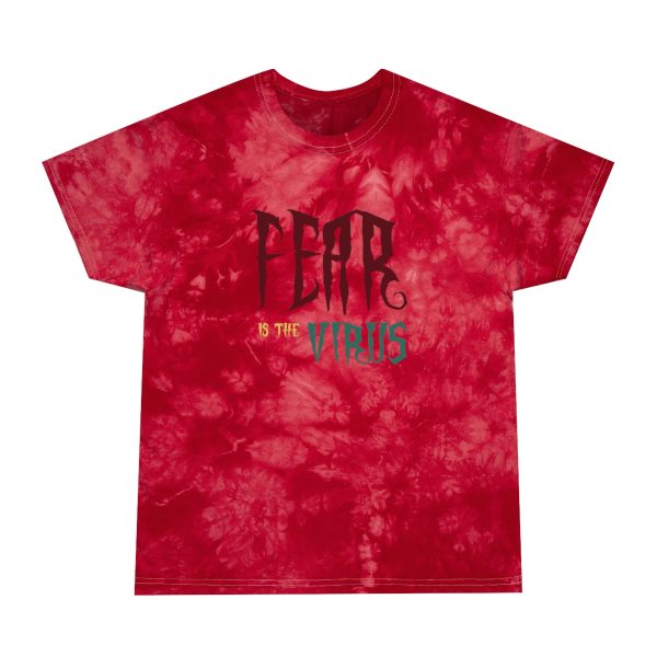 Tie-Dye Tee - Crystal - Fear Is The Virus LOGO1 - Image 2