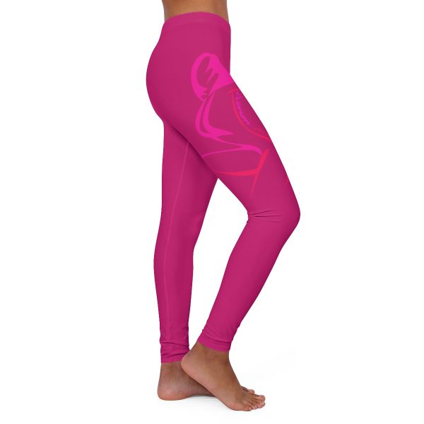 Women's Spandex Leggings (AOP) - Women Are Not Costumes (Dark Rose Pink BG) - Image 6