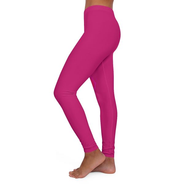 Women's Spandex Leggings (AOP) - Women Are Not Costumes (Dark Rose Pink BG) - Image 14