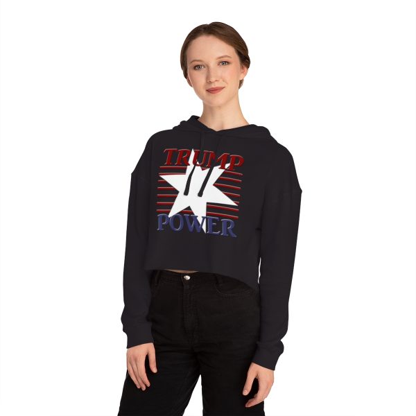 Women’s Cropped Hooded Sweatshirt - TRUMP POWER