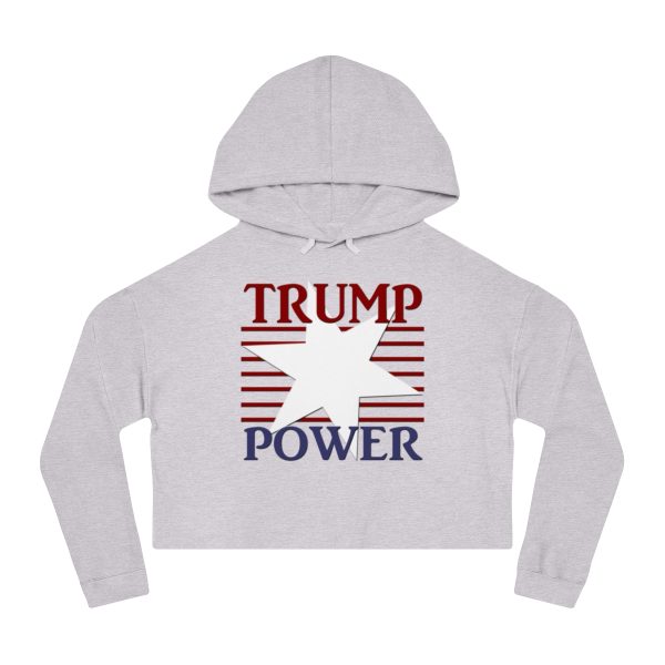 Women’s Cropped Hooded Sweatshirt - TRUMP POWER - Image 7