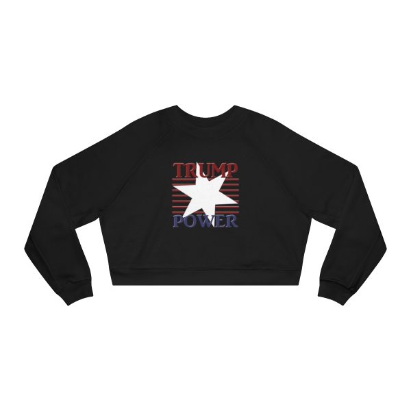 Women's Cropped Fleece Pullover - TRUMP POWER - Image 9