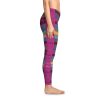 Stretchy Leggings (AOP) - Fear Is The Virus LOGO 3 (Hot Pink BG) - Image 18