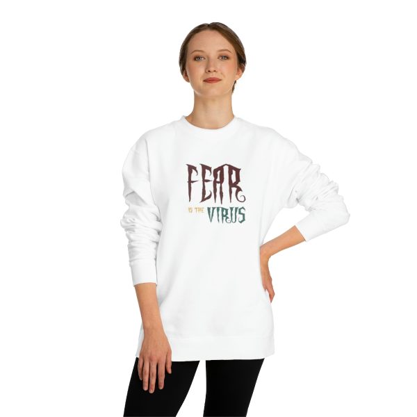 Unisex Crew Neck Sweatshirt - Fear Is The Virus LOGO1 - Image 8