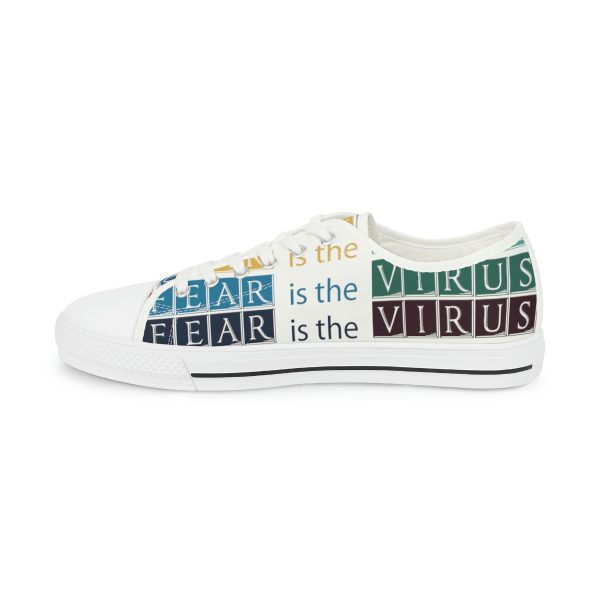 Men's Low Top Sneakers - Fear Is The Virus 3 - Image 4