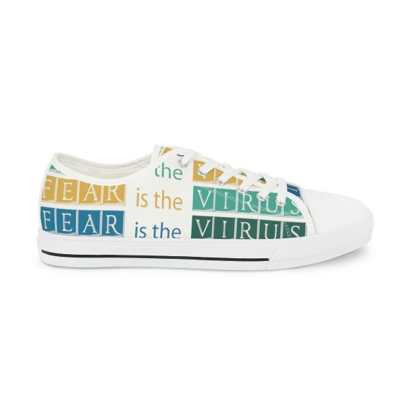 Men's Low Top Sneakers - Fear Is The Virus 3 - Image 5