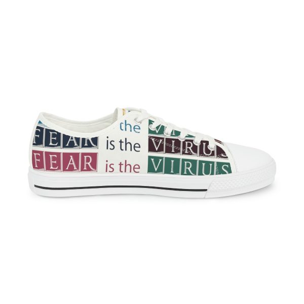 Men's Low Top Sneakers - Fear Is The Virus 3 - Image 7