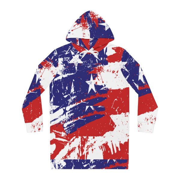 Women's Hoodie Dress (AOP)  - Stars and Stripes - Image 8