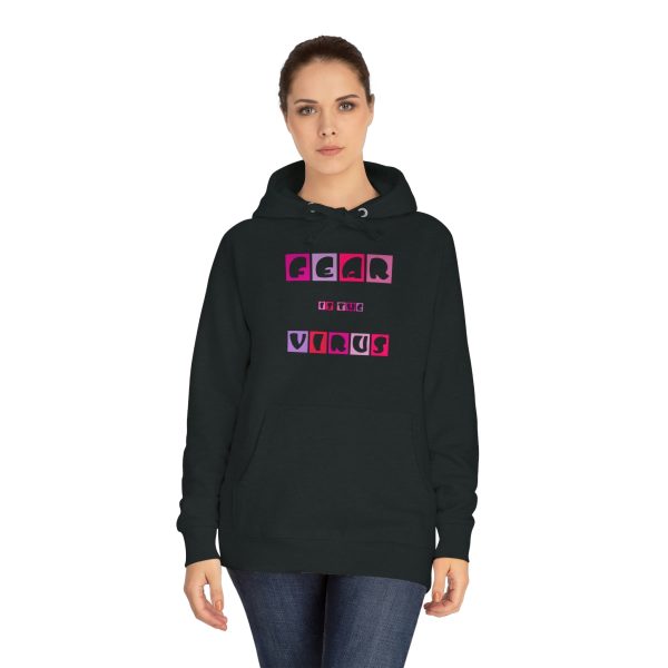 Unisex Fleece Hoodie - Fear Is The Virus LOGO 6 - Image 4