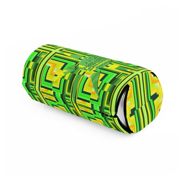 Slim Can Cooler - No Man Made Climate Change - Multi Green Geometric BG - Image 9