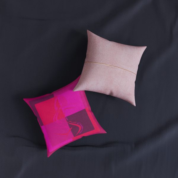 Square Pillow - Pink Back - Women Are Not Costumes (Multi Pinks and Purple BG) - Image 7