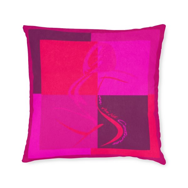 Square Pillow - Pink Back - Women Are Not Costumes (Multi Pinks and Purple BG) - Image 9