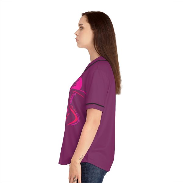 Women's Baseball Jersey (AOP) - Women Are Not Costumes (Purple BG) - Image 11