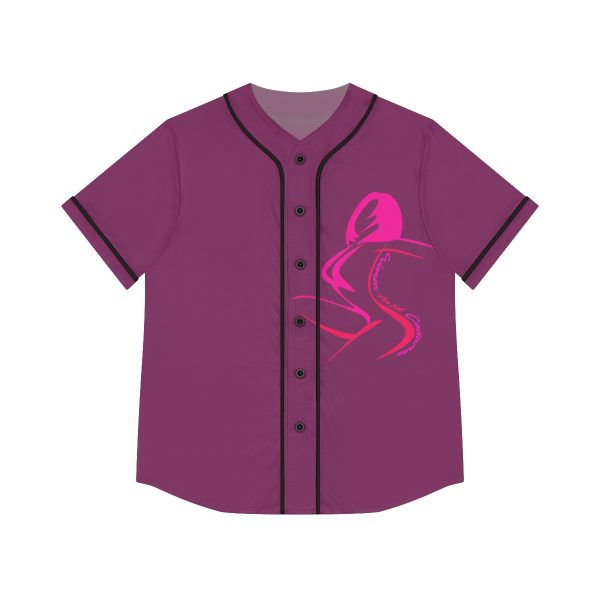 Women's Baseball Jersey (AOP) - Women Are Not Costumes (Purple BG) - Image 14