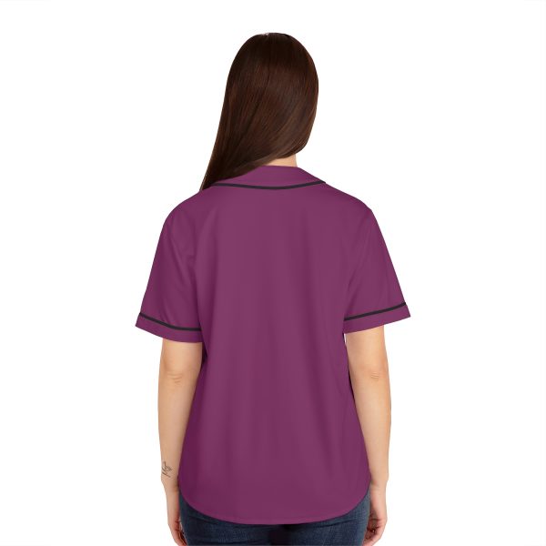 Women's Baseball Jersey (AOP) - Women Are Not Costumes (Purple BG) - Image 4